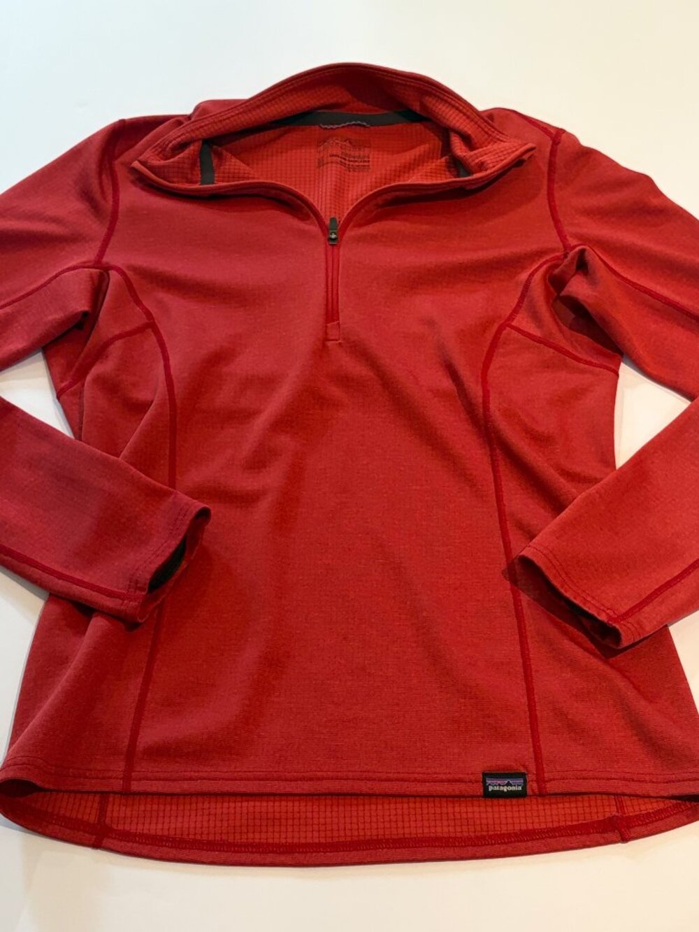 Patagonia Capilene Midweight 1/4 Zip Base Layer Pullover Red Women's XS